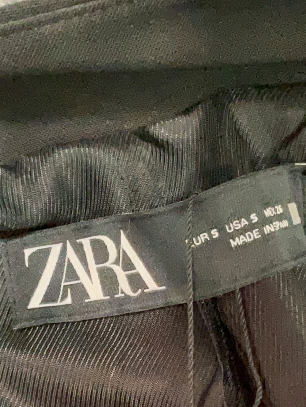 NWT ZARA WOMEN INVERTED LAPEL FROCK COAT LONG BLAZER BLACK Size S - Picture 16 of 16